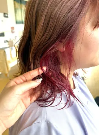 ミディアム カラー ヘアアレンジ 鹿児島 聖来のヘアスタイル