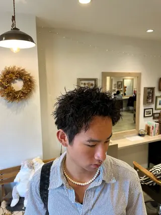 ショート メンズ 🌀メンズパーマ🌀 🐏丸山祐宇🐏のヘアスタイル