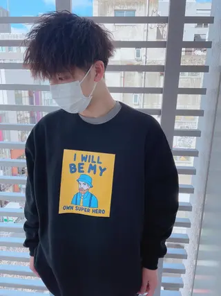 ショート パーマ ヘアアレンジ メンズ メンズZina代表 田端 麗治のヘアスタイル