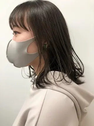 ミディアム 三輪 恭平のヘアスタイル