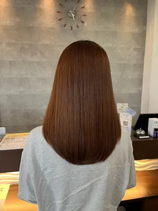 ミディアム カラー 垢抜けパーマ/ 毎朝1分セット/こんのヘアスタイル