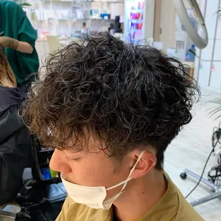 ショート メンズ シャドウパーマ/ メンズ/KENTAのヘアスタイル