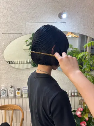 ショート リン🔔ボブ cut 柔らかベージュ🤎のヘアスタイル