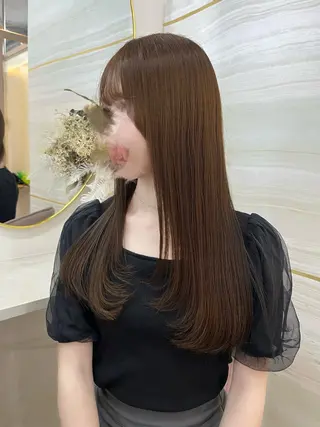 ロング カラー 🤍あみ🤍暗髪オリ ーブ特化🌿髪質改善のヘアスタイル