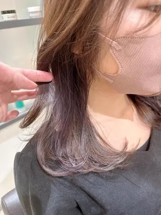 ミディアム カラー 宮澤 タケル ミディアムヘアのヘアスタイル