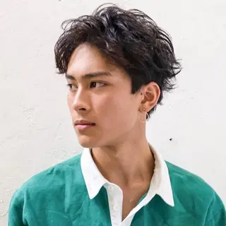 ショート カラー パーマ メンズ 無料カットモデル募集 🌱ひょうがのヘアスタイル