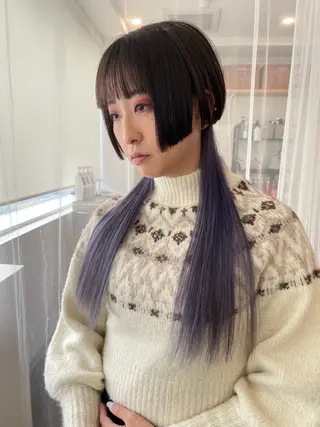 ロング カラー 京都美容師 塩のヘアスタイル