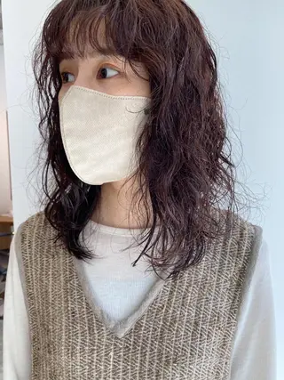 ミディアム カラー 砂原 ひよりのヘアスタイル