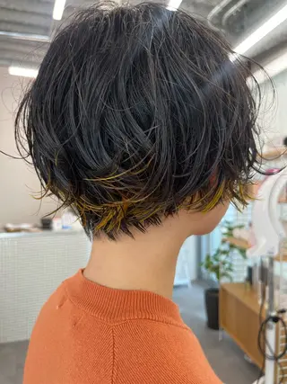 ショート カラー パーマ 大林 エリコのヘアスタイル