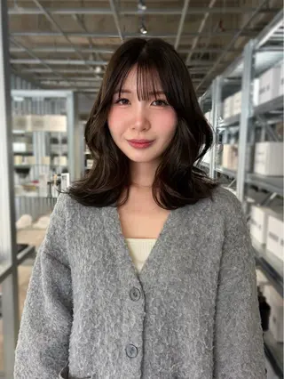 ミディアム ダブルカラー/レイヤ ーカット 🤍ゆきなのヘアスタイル