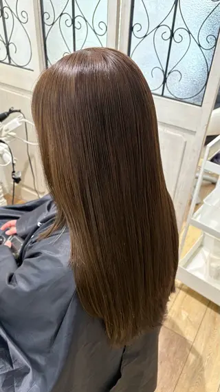 ロング カラー 似合わせ 顔周りYUUGAのヘアスタイル