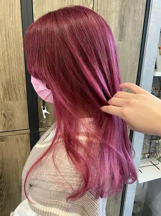 ロング カラー デザインカラー モデル募集🌈のヘアスタイル