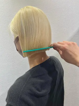 ショート ハイトーンNo.1✨ パーマ✨イマイタツヤのヘアスタイル