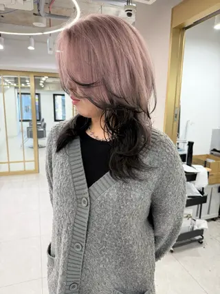 セミロング COCO/ブリーチ エクステ/ハイトーンのヘアスタイル