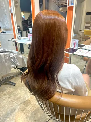 セミロング カラー うしだ かおるのヘアスタイル