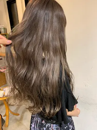 ロング カラー ヘアアレンジ メンズ キッズ ネイル マツエク・マツパ 透明感カラー🤎 ゆりのヘアスタイル
