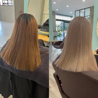 セミロング カラー カワカミ ユウダイのヘアスタイル