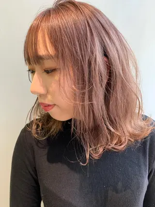セミロング カラー 怪我のため6月末 復帰予定田中瑞希🍃のヘアスタイル