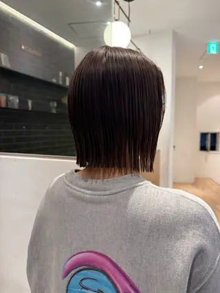ミディアム 須藤 優真 切りっぱなしボブのヘアスタイル
