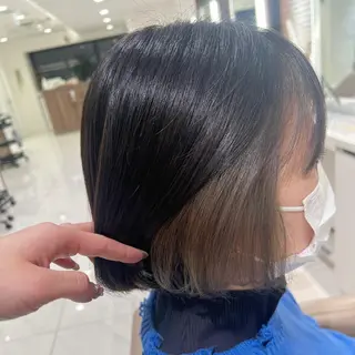 ショート 三箇島陽香/髪質改善 クロスパーマ縮毛矯正のヘアスタイル