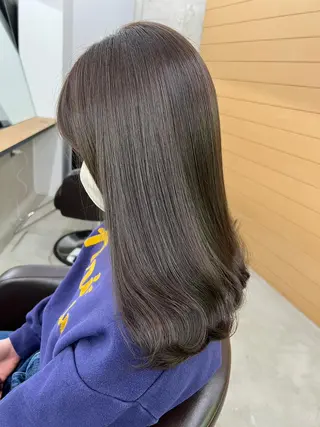 セミロング カラー パーマ ヘアアレンジ 【ヘアケア特化型】 newi天王寺のヘアスタイル