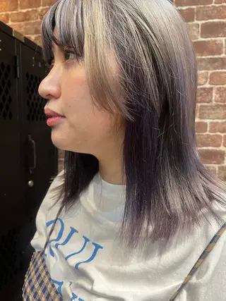 ミディアム カラー メンズ 久木原 ゆりのヘアスタイル