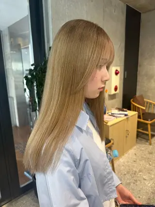 ミディアム ︎🤎W color MIYU‎🤎のヘアスタイル