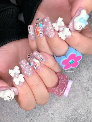 ネイル 3dパーツ/流行り 👧shushu❤️のネイルデザイン