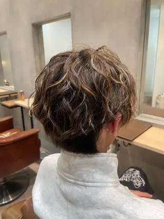 パーマ メンズ 溝口 右京のヘアスタイル