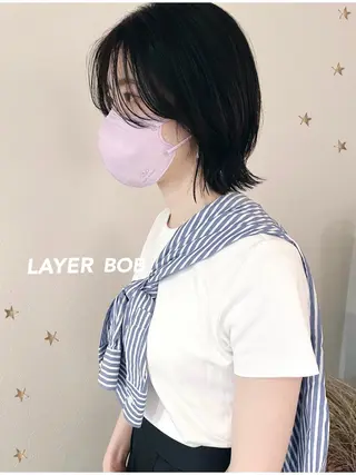 ミディアム 市川 千夏のヘアスタイル