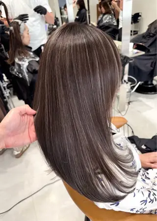 ロング カラー ハイライト/レイヤー 河原町/Manatoのヘアスタイル