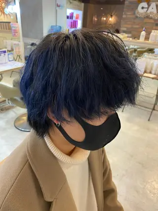 カラー メンズ 似合わせパーマ 渡辺尚暉のヘアスタイル