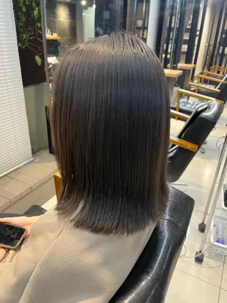 ミディアム カラー ヘアアレンジ 透明感カラー🤎 ゆりのヘアスタイル