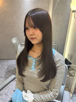 ロング カラー 韓国ヘア🇰🇷/ 顔周り/松田光里のヘアスタイル