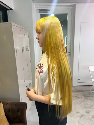 ロング カラー ハイトーンを育てる ブリーチカラー/牧原のヘアスタイル