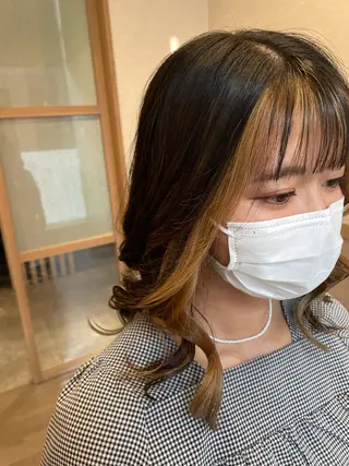 セミロング カラー miho 🌼🌼🌼のヘアスタイル