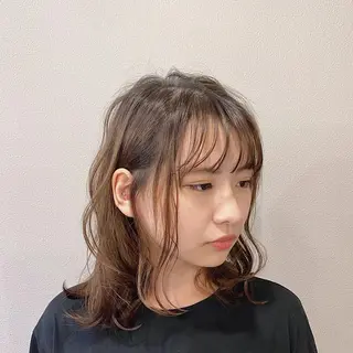 ミディアム パーマ 山口 浩之のヘアスタイル