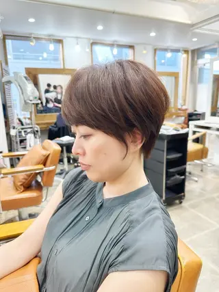 ショート カラー 👑銀座ショート/ 絶壁補正/金子涼👑のヘアスタイル