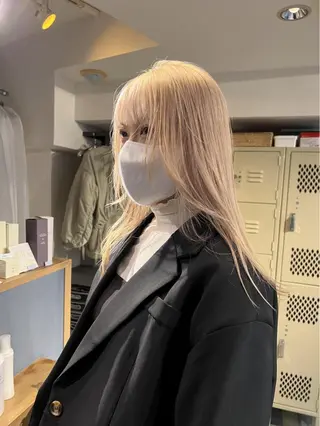 ロング カラー ブリーチなしベージュ カラー✨Takeのヘアスタイル