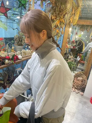 ミディアム カラー 狩野 羅夢のヘアスタイル