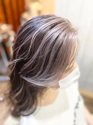 セミロング カラー パーマ ヘアアレンジ 👑指名率No.1 👑坂口飛翔のヘアスタイル