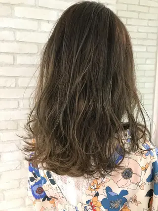 ロング カラー パーマ キッズ マツエク・マツパ レイヤー＆カラー 人気美容師倉崎涼のヘアスタイル