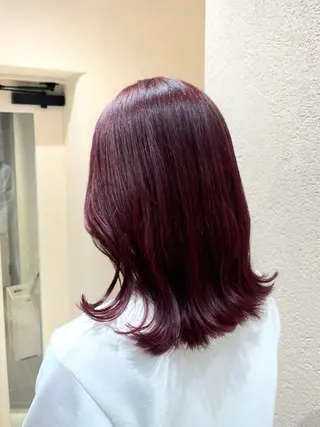 ミディアム 暖色系カラー/オリー ブカラー💚宮城のヘアスタイル