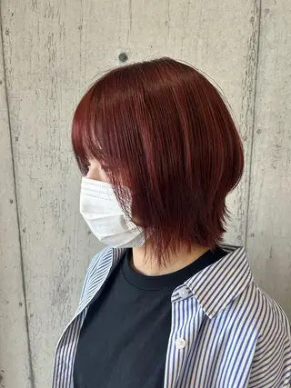 ショート カラー 🤡暖色レイヤー 🤡みさきのヘアスタイル