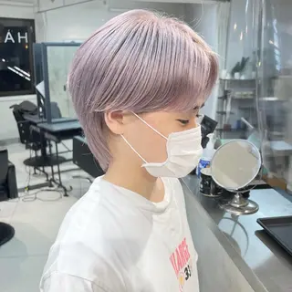 ショート メンズ ハイトーンカラー/ さらさのヘアスタイル