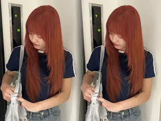 ロング カラー ayaka🫧 梅田ダブルカラーのヘアスタイル