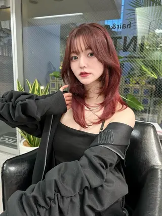 ミディアム カラー 韓国ヘア 店長NEGIのヘアスタイル