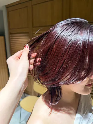ショート カラー 酸性ストレート/ ちさとのヘアスタイル