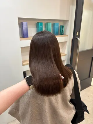 ミディアム カラー little×RINNE 栄所属・栄美容師/ ふう💇🏼‍♀️のヘアスタイル