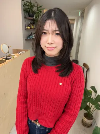 ミディアム カラー 韓国レイヤー/ハイ トーン/優太のヘアスタイル